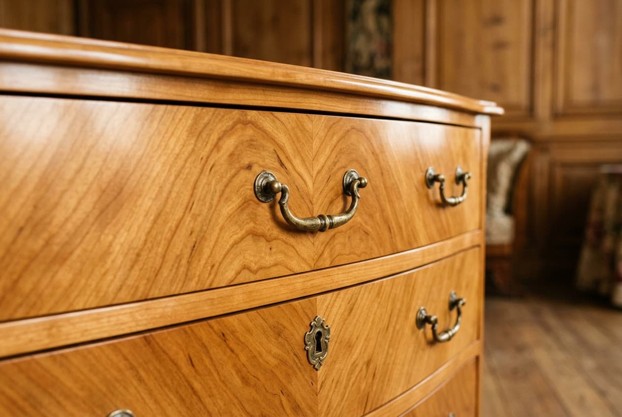 Biedermeier-Kommode behutsam restauriert: Nachher